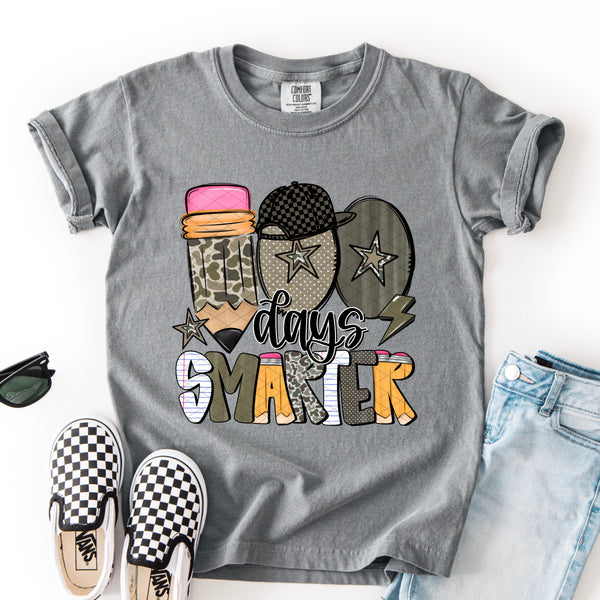 100 Days Smarter Camo Youth Comfort Colors® Heavyweight Ring Spun Tee