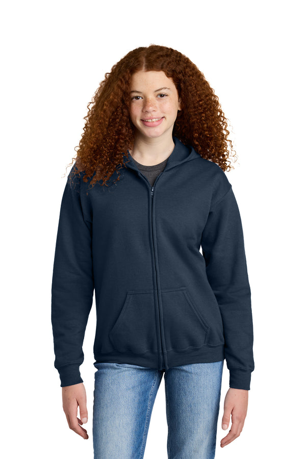 Gildan® Youth Heavy Blend™ Full-Zip Hooded Sweatshirt