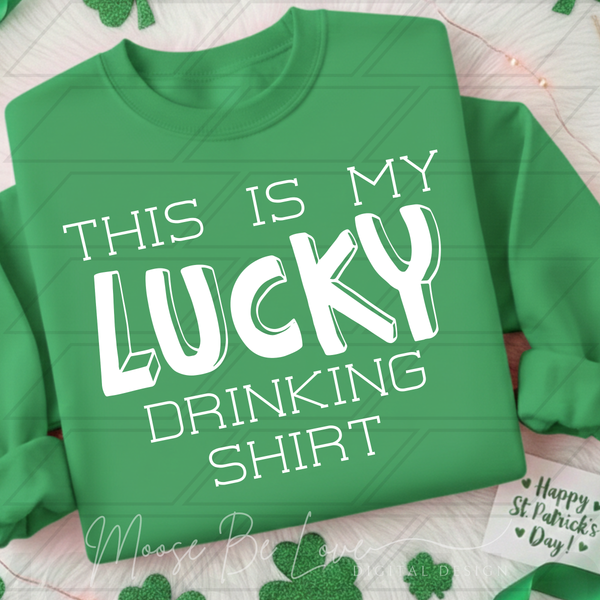 Lucky Drinking Shirt Gildan® Heavy Blend™ Crewneck Sweatshirt