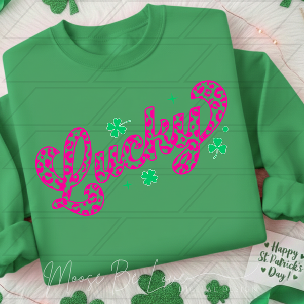 Green Lucky Leopard Gildan® Heavy Blend™ Crewneck Sweatshirt