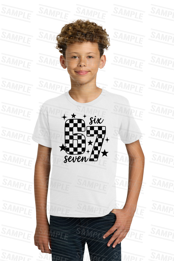 67 Checkered Gildan® Youth Heavy Cotton™ 100% Cotton T-Shirt