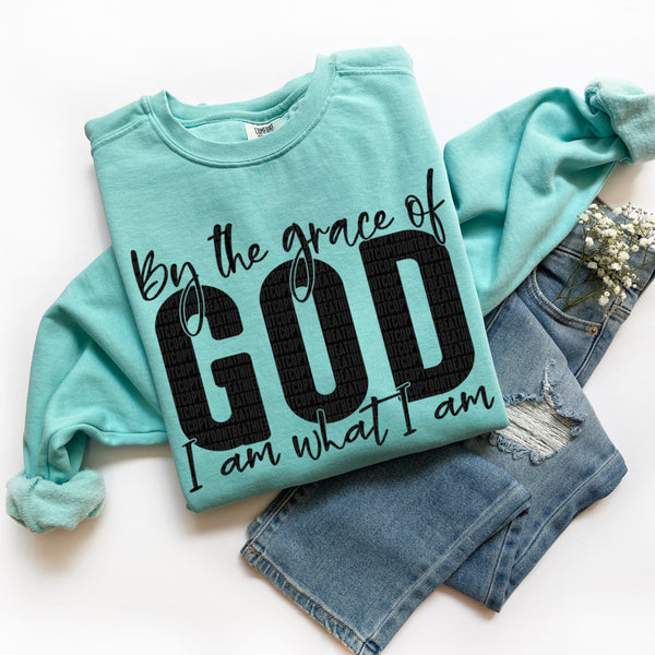 By The Grace of God Comfort Colors® Ring Spun Crewneck Sweatshirt