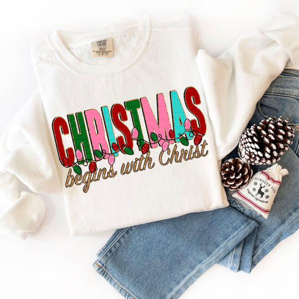 Christmas Begins With Christ Gildan® Heavy Blend™ Crewneck Sweatshirt