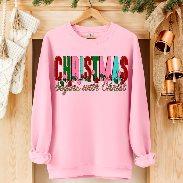 Christmas Begins With Christ Gildan® Heavy Blend™ Crewneck Sweatshirt