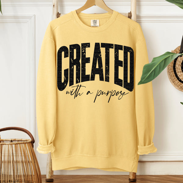 Created With a Purpose Comfort Colors® Ring Spun Crewneck Sweatshirt
