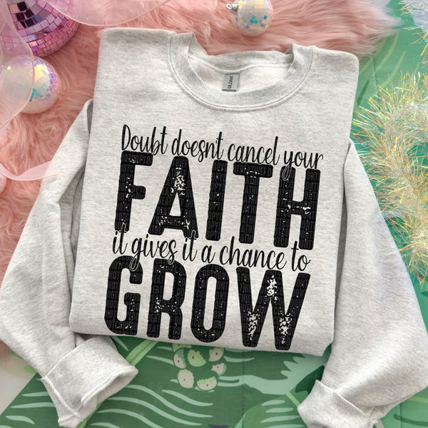 Doubt Doesn't Cancel Your Faith Gildan® Heavy Blend™ Crewneck Sweatshirt