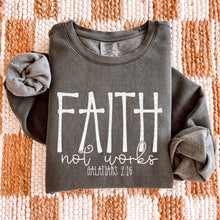 Faith Not Works Comfort Colors® Ring Spun Crewneck Sweatshirt