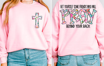 Friends Who Pray Behind Your Back Gildan® Heavy Blend™ Crewneck Sweatshirt