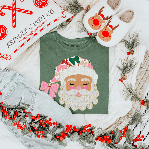 Glittered Up Santa Comfort Colors® Heavyweight Ring Spun Tee
