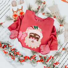 Glittered Up Santa Comfort Colors® Ring Spun Crewneck Sweatshirt