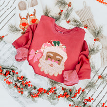 Glittered Up Santa Comfort Colors® Ring Spun Crewneck Sweatshirt