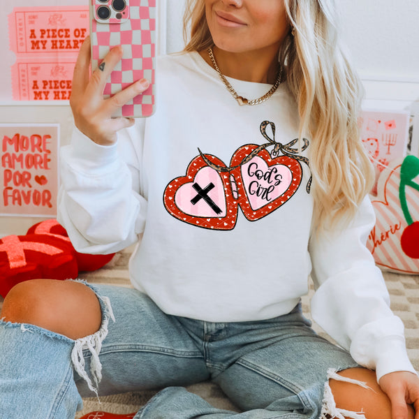 God's Girl Locket Gildan® Heavy Blend™ Crewneck Sweatshirt