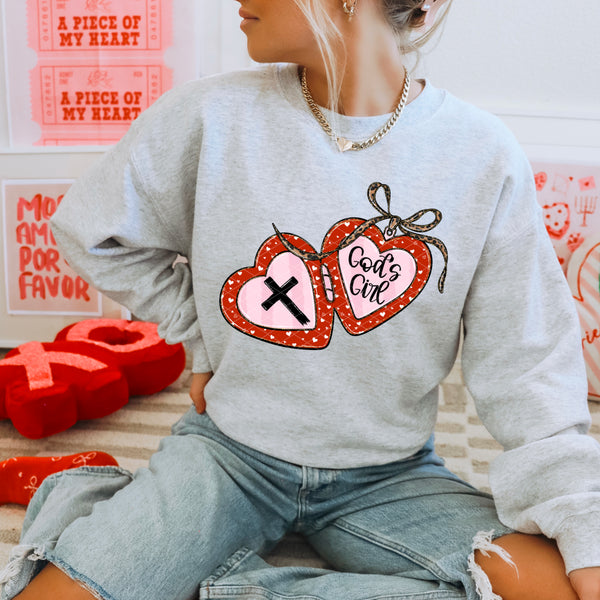 God's Girl Locket Gildan® Heavy Blend™ Crewneck Sweatshirt