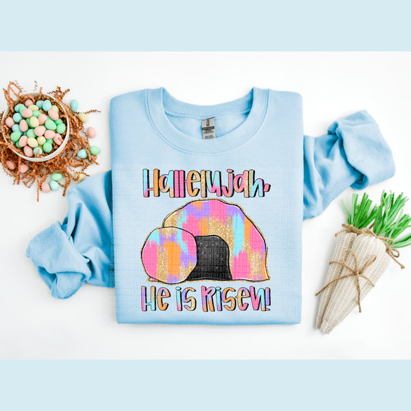 Hallelujah He is Risen Gildan® Heavy Blend™ Crewneck Sweatshirt
