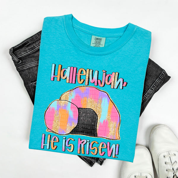Hallelujah He is Risen Comfort Colors® Heavyweight Ring Spun Tee