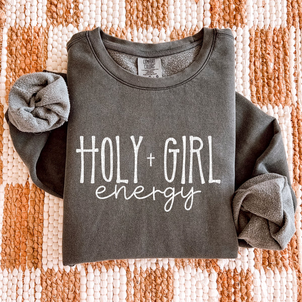 Holy Girl Energy Comfort Colors® Ring Spun Crewneck Sweatshirt