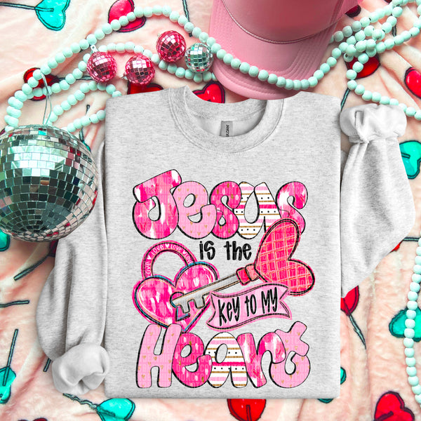 Jesus is the Key to My Heart Gildan® Heavy Blend™ Crewneck Sweatshirt