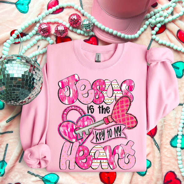 Jesus is the Key to My Heart Gildan® Heavy Blend™ Crewneck Sweatshirt