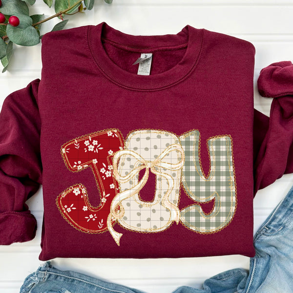 Joy Floral Christmas Gildan® Heavy Blend™ Crewneck Sweatshirt