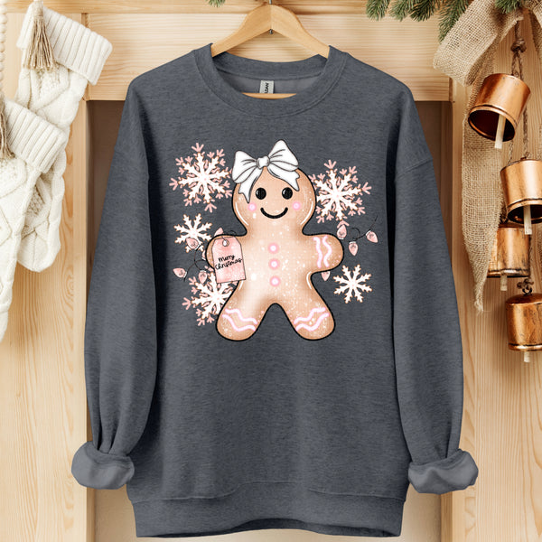 Little Miss Gingerbread Gildan® Heavy Blend™ Crewneck Sweatshirt