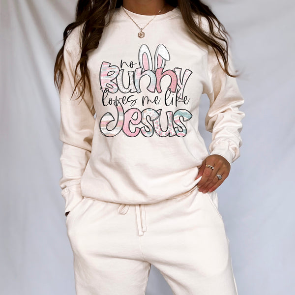 No Bunny Loves Me Like Jesus Gildan® Heavy Cotton™ 100% Cotton Long Sleeve T-Shirt