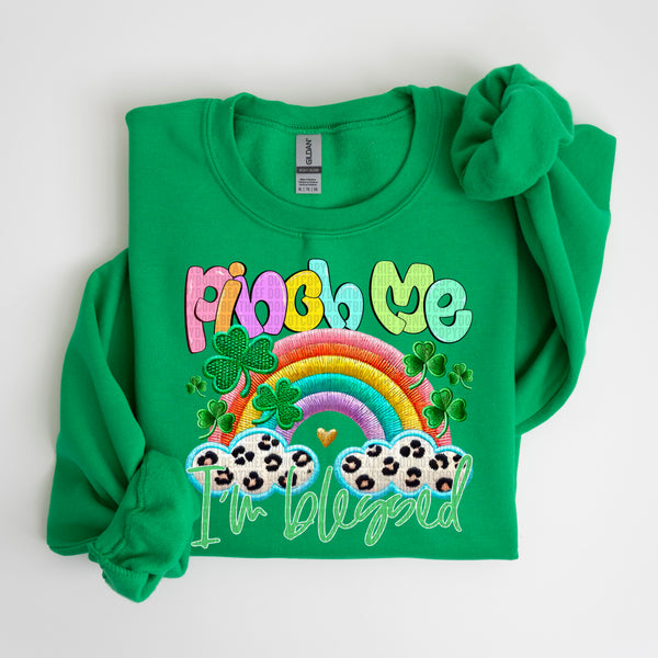 Pinch Me I'm Blessed Gildan® Heavy Blend™ Crewneck Sweatshirt