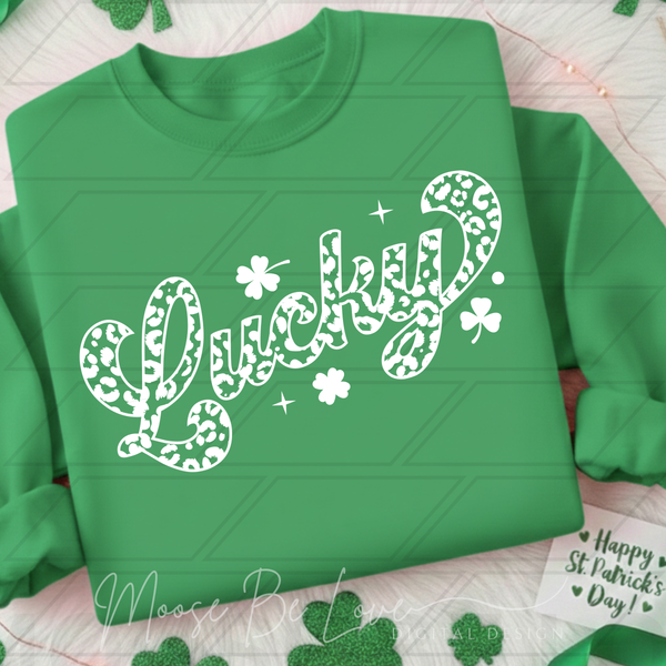 Green Lucky Leopard Gildan® Heavy Blend™ Crewneck Sweatshirt