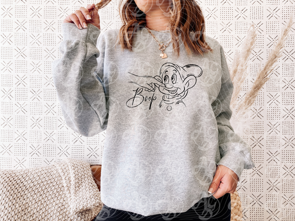 Dopey Boop Character Gildan® Heavy Blend™ Crewneck Sweatshirt