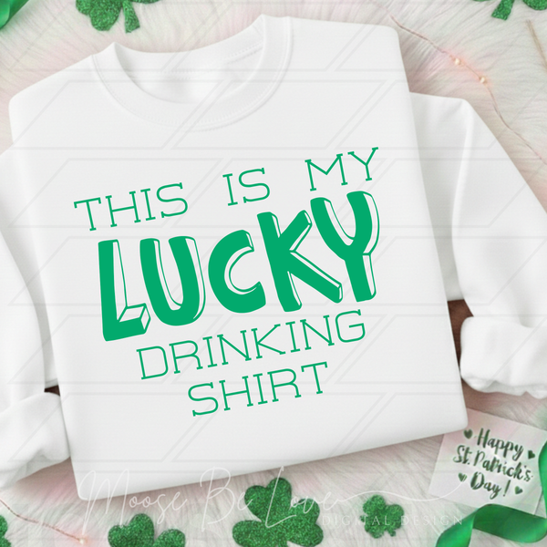 Lucky Drinking Shirt Gildan® Heavy Blend™ Crewneck Sweatshirt