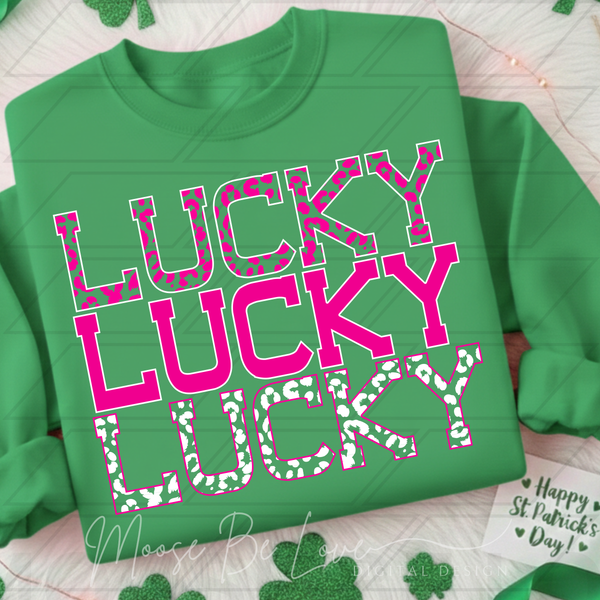 Lucky Stacked Green Gildan® Heavy Blend™ Crewneck Sweatshirt